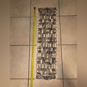 Vintage Sally Gee Silk Rayon Blend Geometric Patchwork Scarf